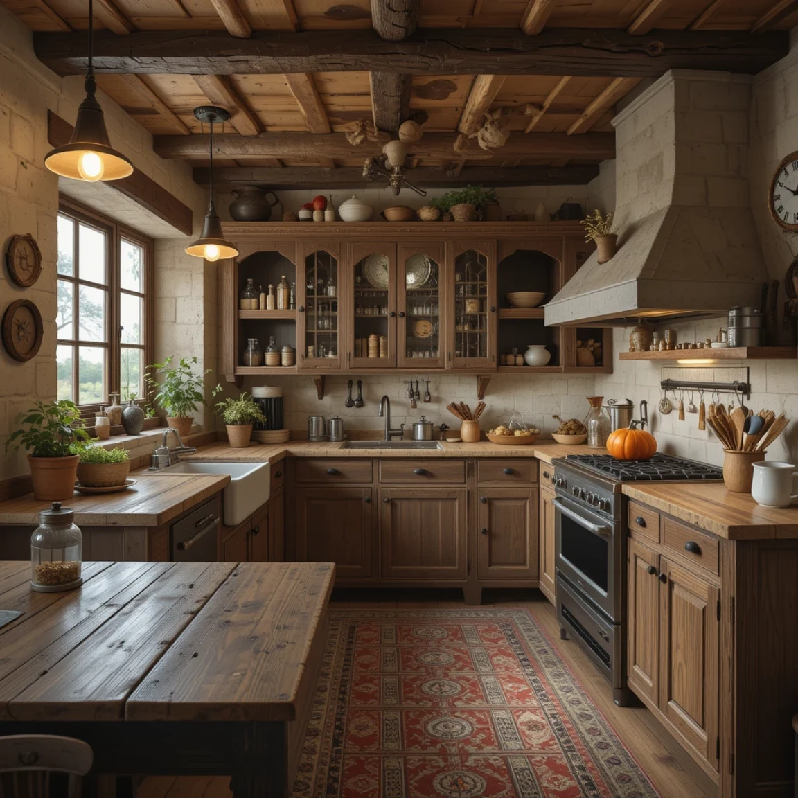 ai generated rustic kitchen