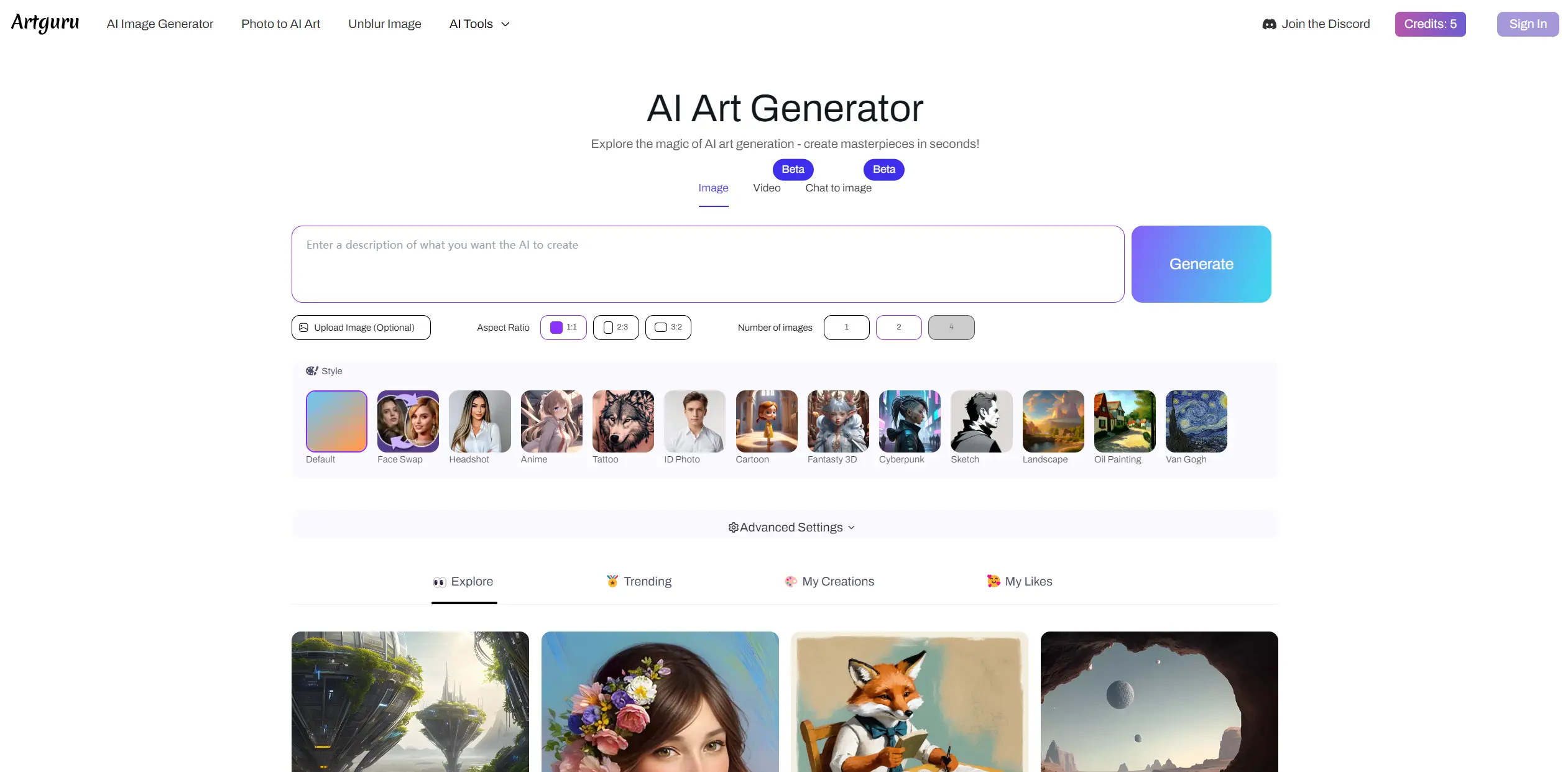 artguru ai art generator