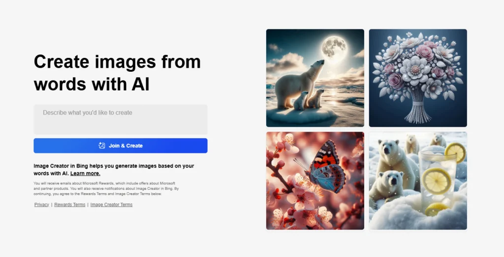 bing ai image creator screenshot