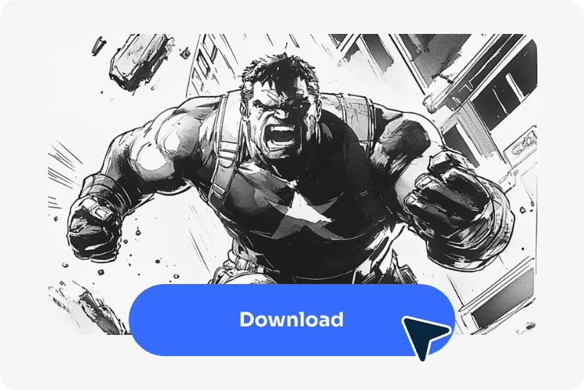 click generate and get a black and white comic instantly