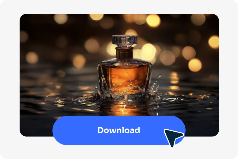 click generate and get a perfume product design instantly