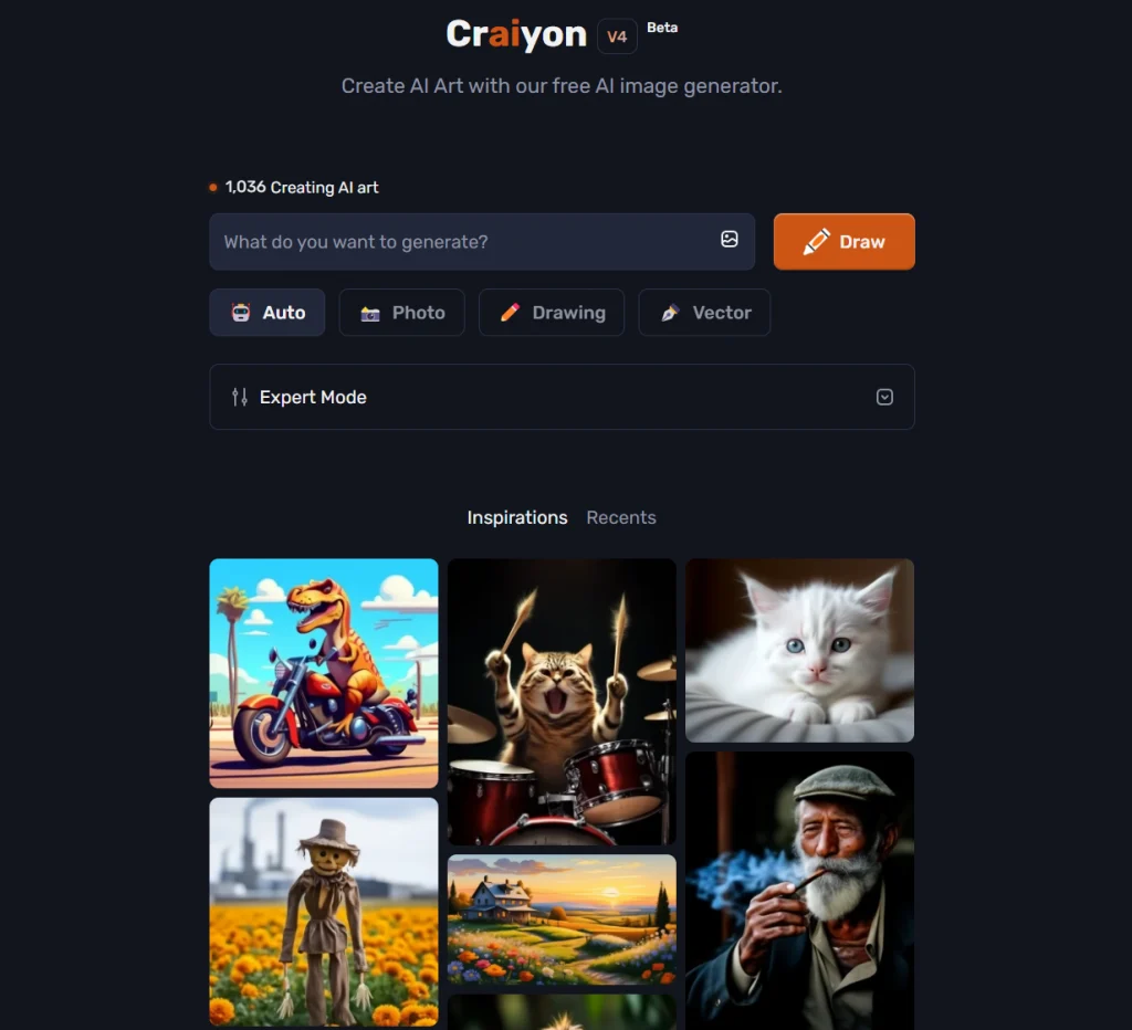 craiyon image generator website screenshot