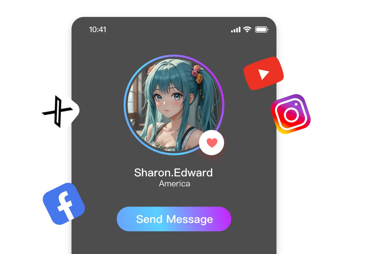 create an anime pfp and set it as social media profile