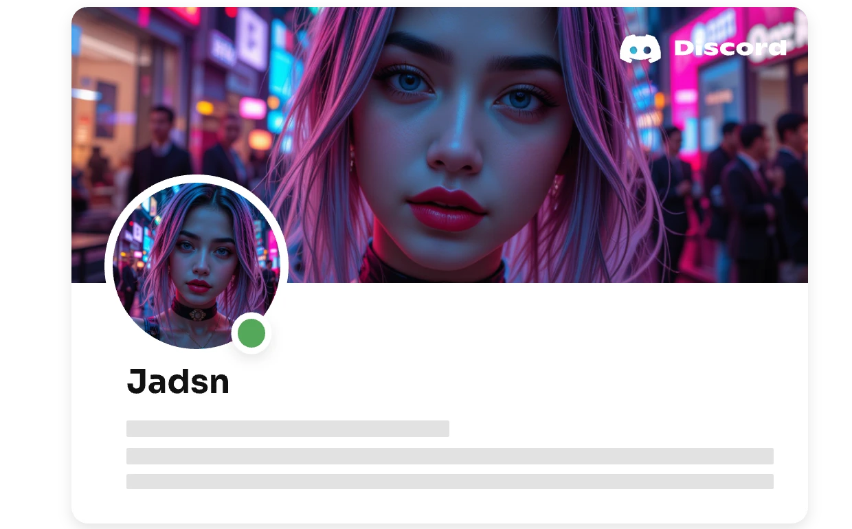 create cyberpunk selfie avatar for discord gaming channel