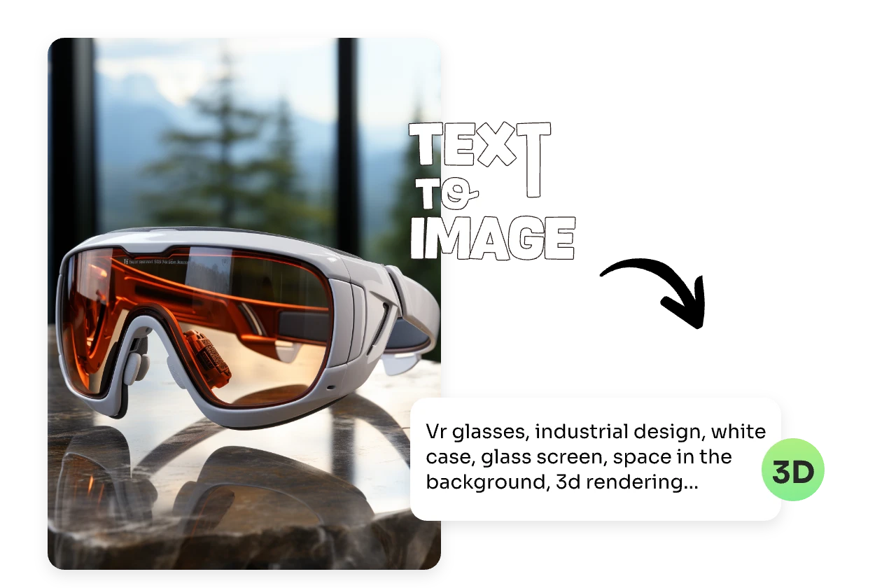 design a pair of sunglasses from text in aiease product design tool