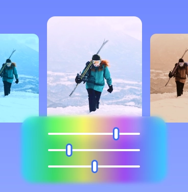 edit and adjust the male travel image