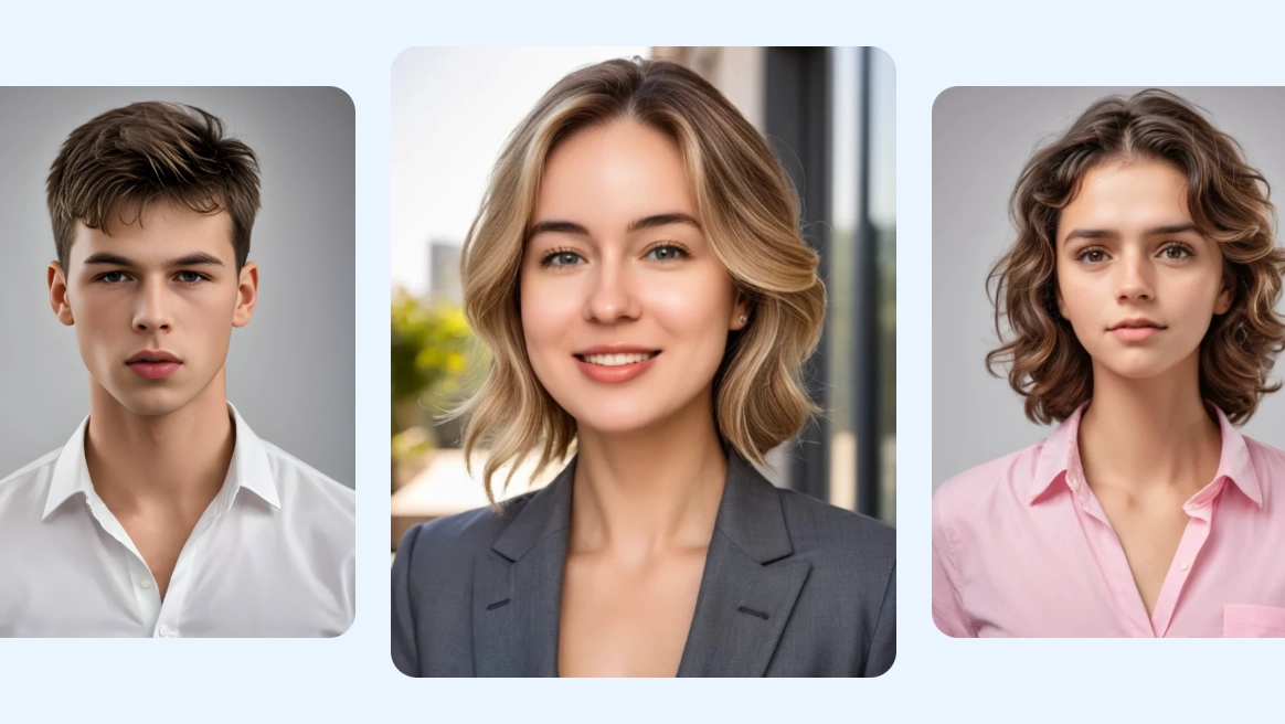 generate professional AI female headshot in AI Ease