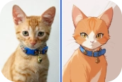 convert cat image to cartoon