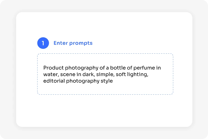 enter a propmt to describe the product design you want to make