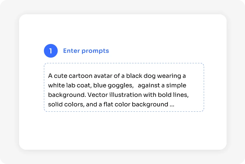 enter text prompt in AI Ease online AI mascot generator