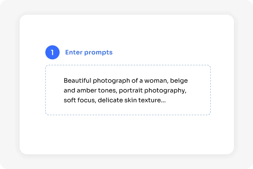 enter text prompt in AI Ease online AI portrait generator