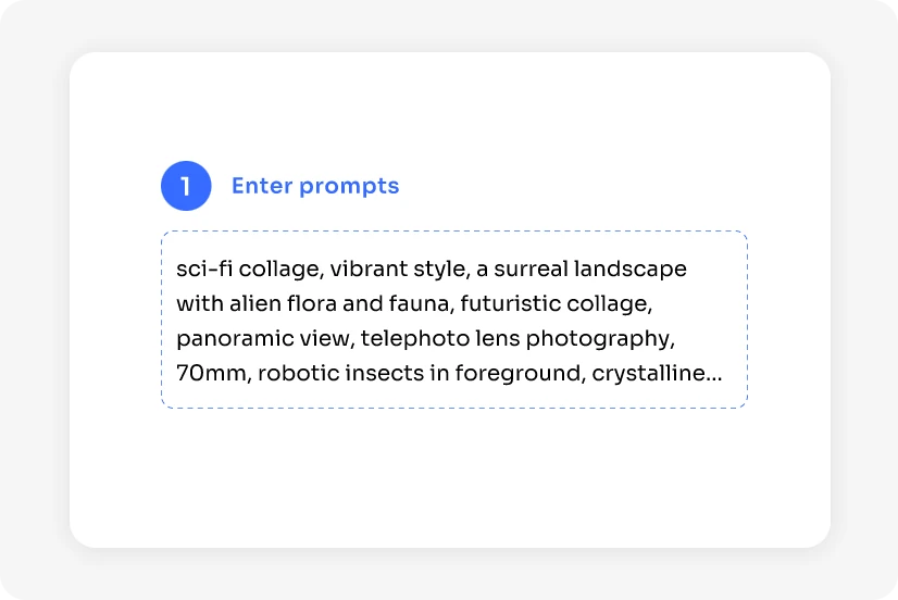 enter text prompt in AI Ease's online free AI image generator