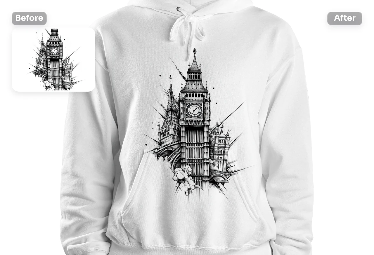 generate a black and white vintage building tattoo for shirt design