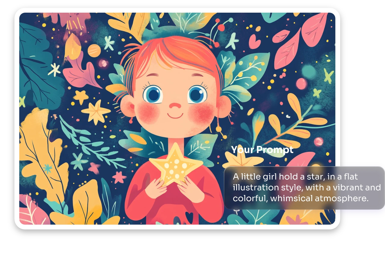 generate kids educational illustration using text prompt in AI Ease