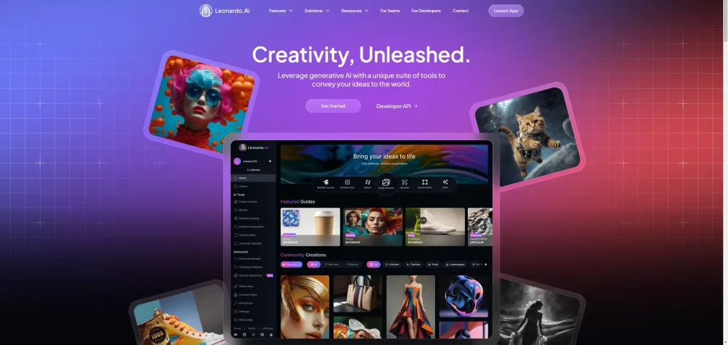 leonardo ai-official-website-screenshot