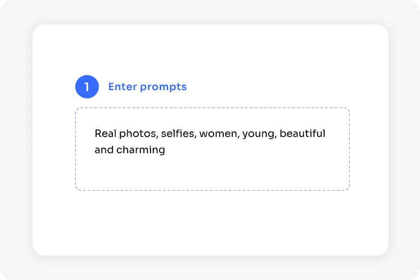 write your vision for the ai selfie in the box