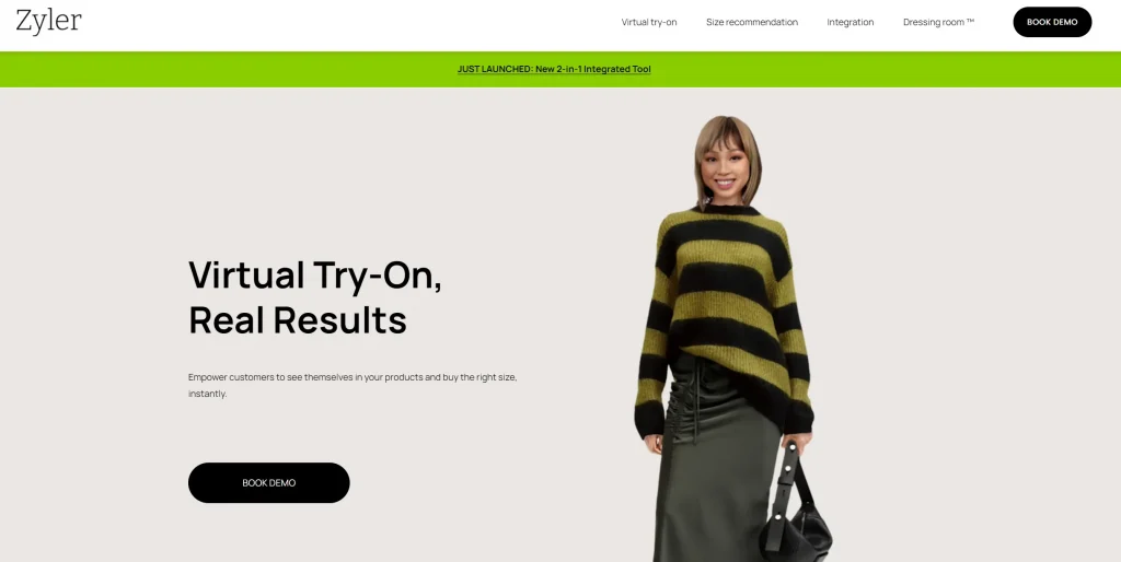 zyler ai virtual try on tool website