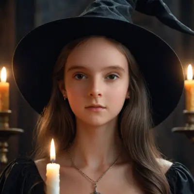 a witch in black