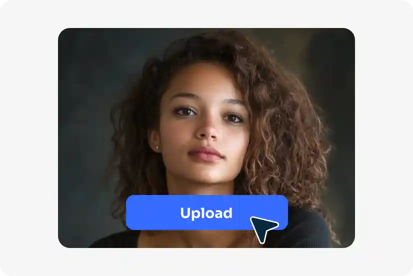 upload a woman photo with curly hair to aiease face cutout tool