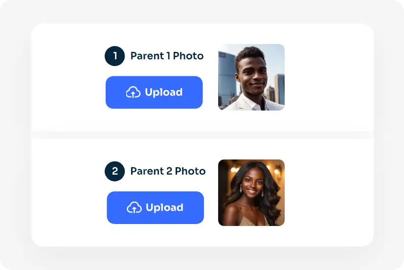 upload parents images to AI Ease baby generator