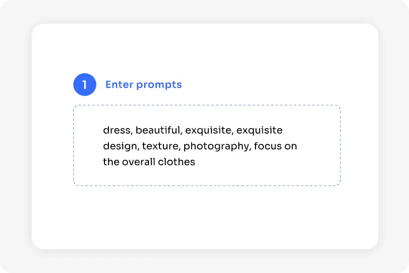 enter text in AI Ease's ai clothing generator