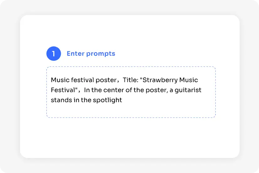 enter text prompts to generate ai poster