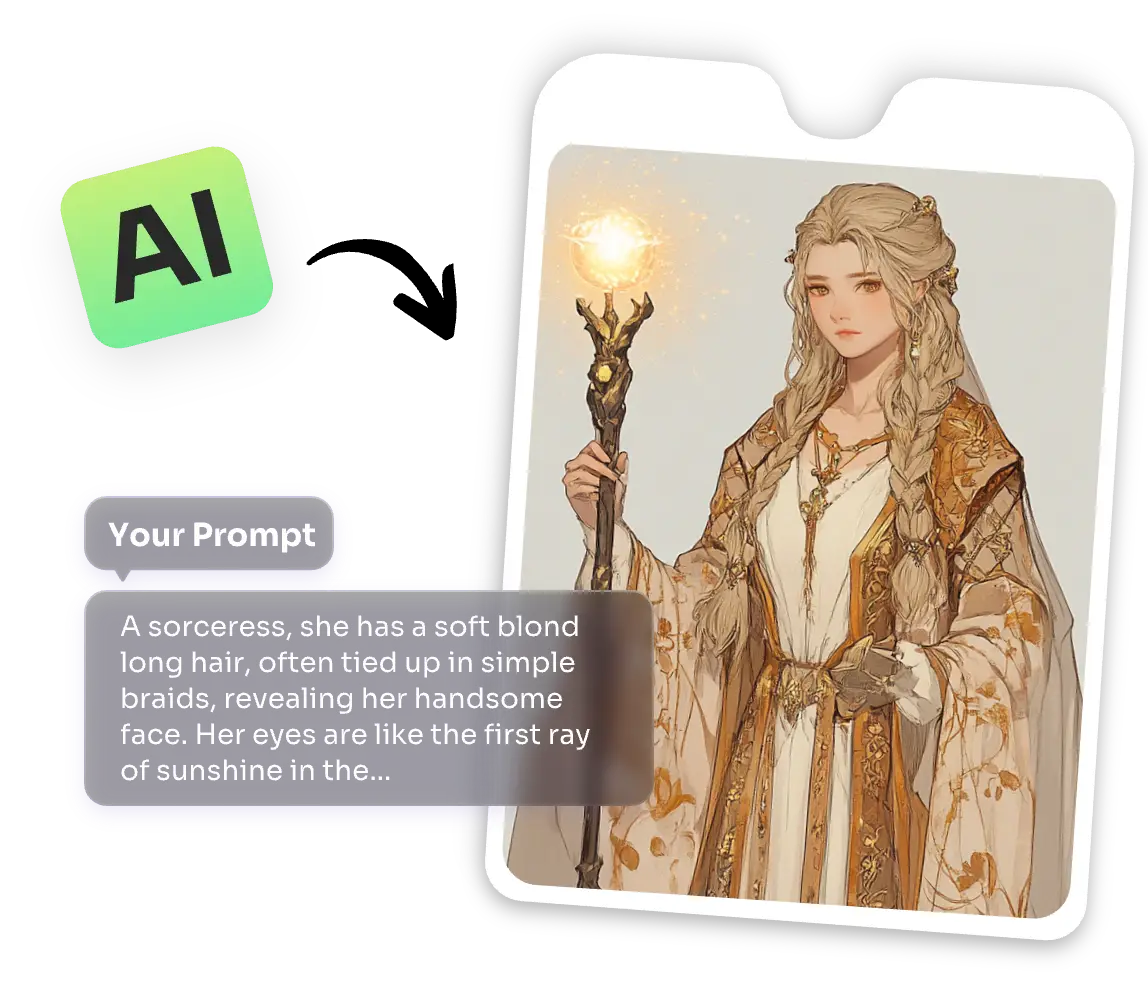 enter text to generate a sorceress npc in seconds with ai